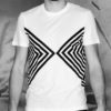 Paolo Pecora ts graphique face Paolo pecora t-shirt manches courtes graphique blanc noir Revolt Orléans