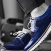 Paradigma brogues bleues côté Paradigma chaussure brogues marine revolt orléans
