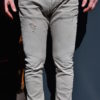 Paolo Pecora jeans gris clair scratché face Jeans Paolo Pecora jeans gris clair délavé mode Revolt Orléans
