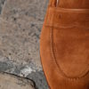 Paradigma mocassin veau velours caramel face Paradigma chaussure mocassin cuir veau velours camel revolt orléans