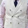 At.p.co gilet tailleur croisé écru face
