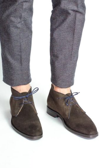 Paradigma chaussure chukka boots veau velours moka marron revolt orléans