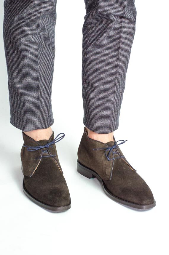 Paradigma chaussure chukka boots veau velours moka marron revolt orléans