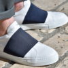 National Standard Ed 33 2 National Standard édition 33 en cuir blanc avec bande élastiquée marine homme Revolt Orleans