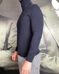 Paolo Pecora pull laine mérinos marine col zippé revolt orleans