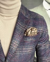 Bob veste pdg marine beige Bordeaux détail