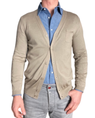 Paolo Pecora cardigan laine mérinos beige revolt orleans 2