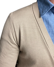 Paolo Pecora cardigan laine mérinos beige revolt orleans 3
