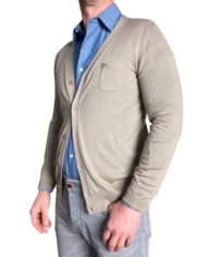 Paolo Pecora cardigan laine mérinos beige revolt orleans 4