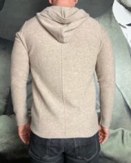 Paolo Pecora hoodie laine beige dos