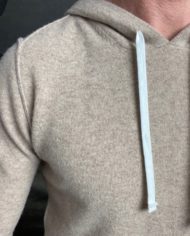 Paolo Pecora hoodie laine beige détail