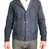 Paolo Pecora cardigan laine torsade marine revolt orleans
