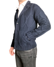 Paolo Pecora cardigan laine torsade marine revolt orleans 3