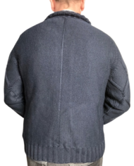 Paolo Pecora cardigan laine torsade marine revolt orleans 4
