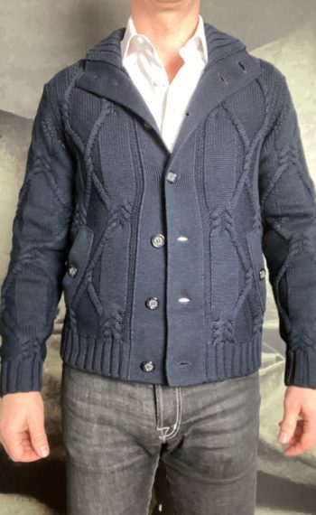 Paolo Pecora cardigan torsade navy revolt orleans