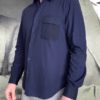 Aspesi chemise bi matière marine revolt orleans