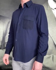Aspesi chemise bi matière marine revolt orleans