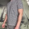 Aspesi t-shirt jersey coton rayé marine blanc revolt orleans