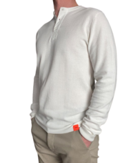Aspesi tshirt henley écru revolt orleans