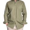 Bagutta chemise coton lavé kaki revolt orleans