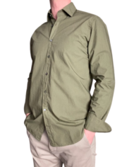 Bagutta chemise coton lavé kaki revolt orleans 2