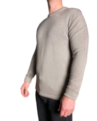 Paolo Pecora pull col rond maille délavée beige revolt orleans 4