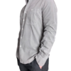 Aspesi chemise velours gris revolt orleans
