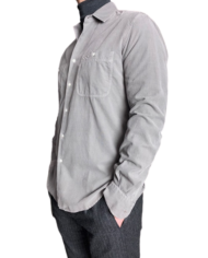 Aspesi chemise velours gris revolt orleans