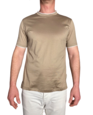 Paolo Pecora t-shirt coton mercerisé beige blanc revolt orleans 4