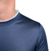paolo pecora t-shirt coton mercerisé gansé navy blanc revolt orleans