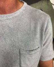 Revolt t-shirt éponge col o perle détail