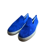 Tagliatore espadrilles veau velours bleu revolt orleans