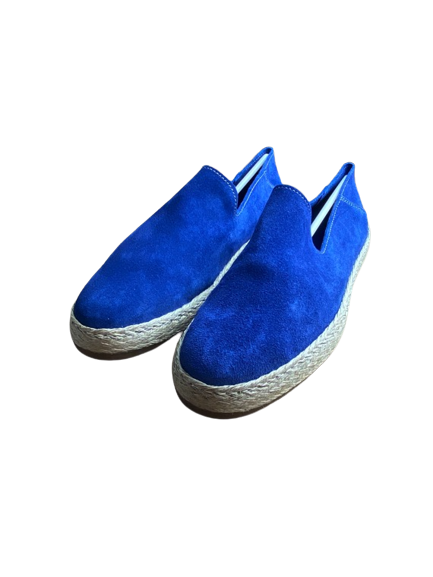 Tagliatore espadrilles veau velours bleu revolt orleans