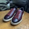 Giorgio sneakers cuir patiné bordeaux 3:4 Giorgio sneakers cuir patiné bordeaux