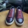 Giorgio sneakers cuir patiné bordeaux