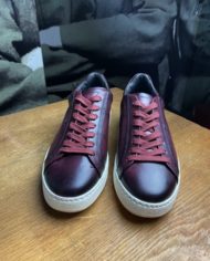 Giorgio sneakers cuir patiné bordeaux