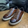Giorgio sneakers cuir patiné cognac