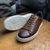 Giorgio sneakers cuir patiné cognac