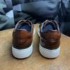 Giorgio sneakers cuir patiné cognac