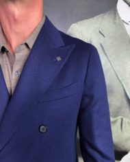 Tagliatore veste croisée marine détail