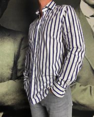 Bagutta chemise rayure baton navy revolt orleans