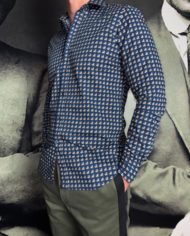 Bagutta chemise graphique carreaux revolt orleans