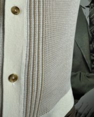 PP chette maille écru marron détail