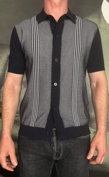 Paolo Pecora chemisette jeu de maille marine blanc revolt orleans