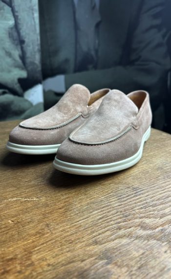 Tagliatore mocassins Loro veau velours beige revolt orleans