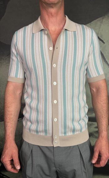 Revolt chemisette rayee jersey vert d'eau revolt orleans