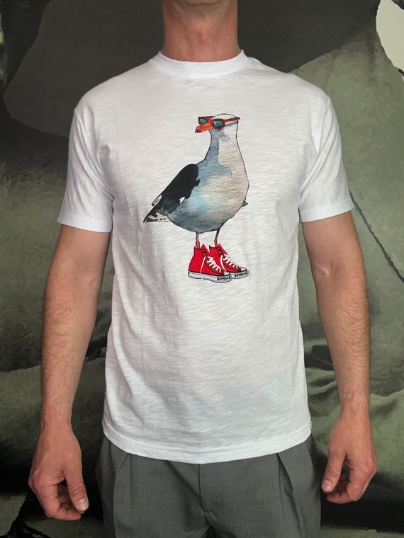 Over/d t-shirt mouette blanc revolt orleans