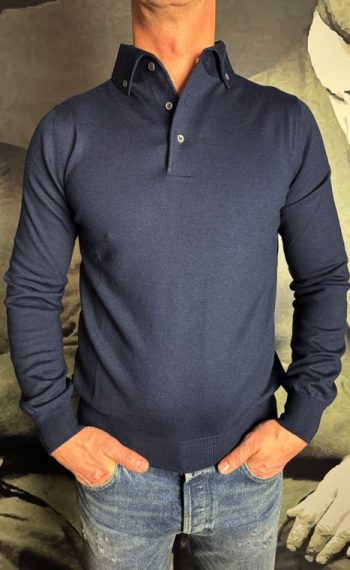 Revolt pull polo boutonné marine revolt orleans