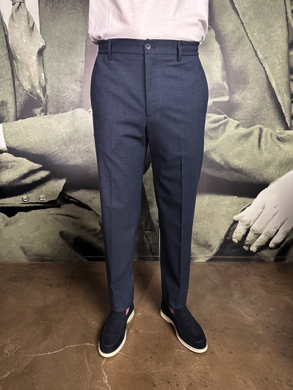 Tagliatore pantalon garçon crêpe de laine bleu revolt orleans