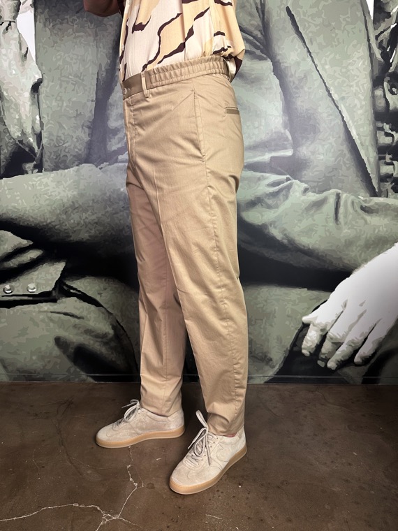Tagliatore pantalon coton mercerisé beige revolt orleans